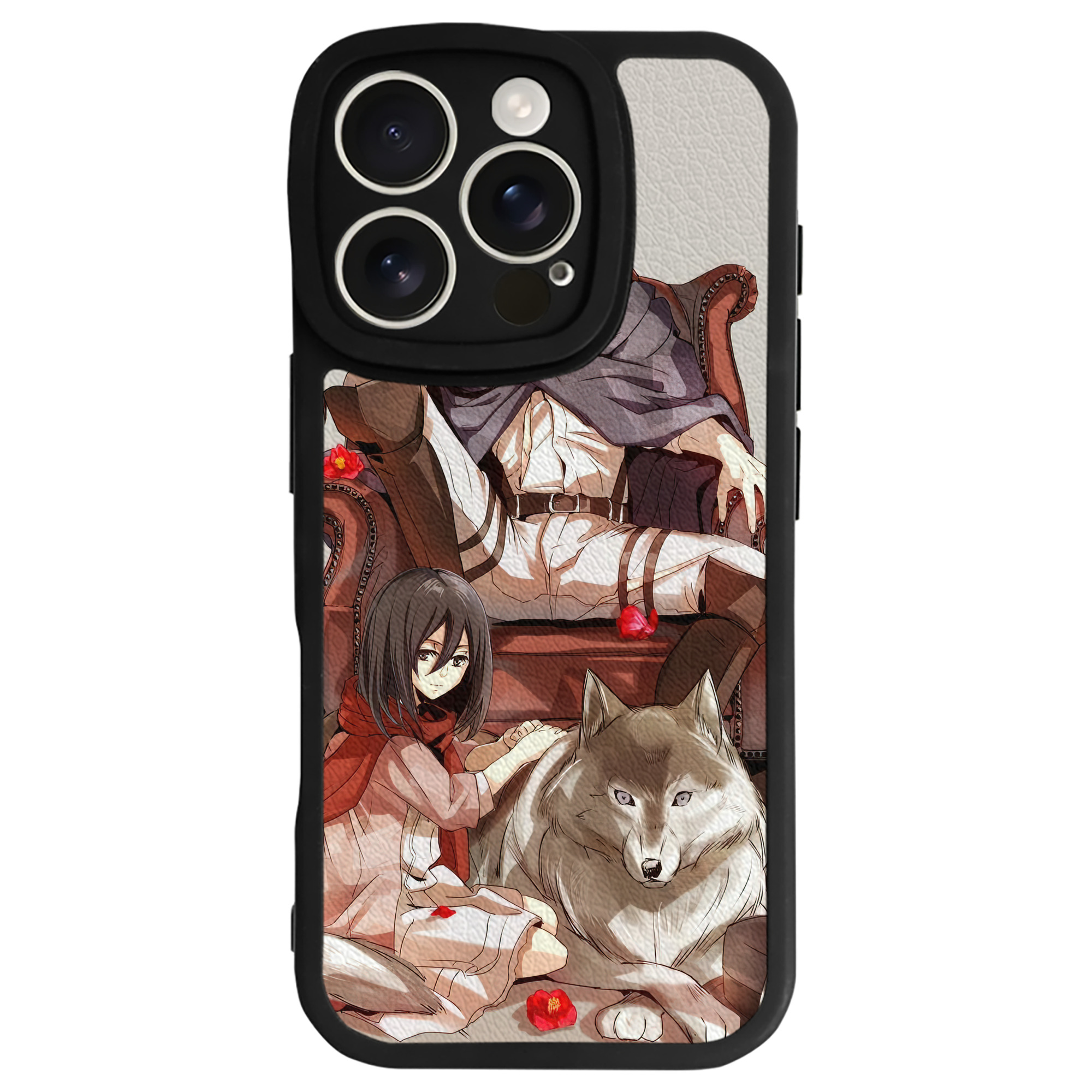 （画像用） 進撃の巨人 Attack on Titan 【iPhone 16シリーズ対応】シリコンスマホケース（レザー調） 材質：シリコン